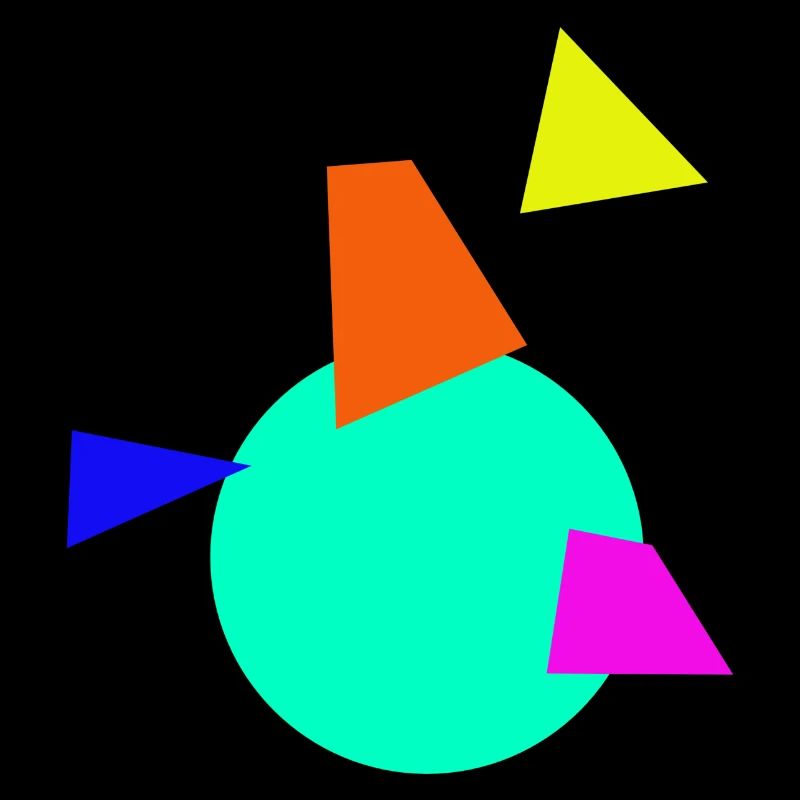 Farbige Ecken & Kreise