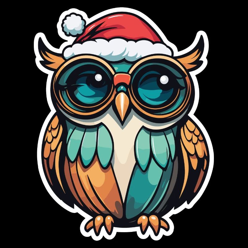 Owl Christmas Drawing