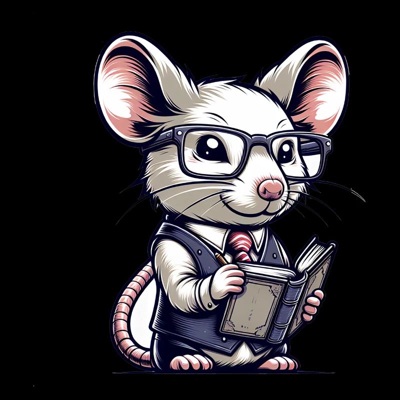 Professeur de souris mignon