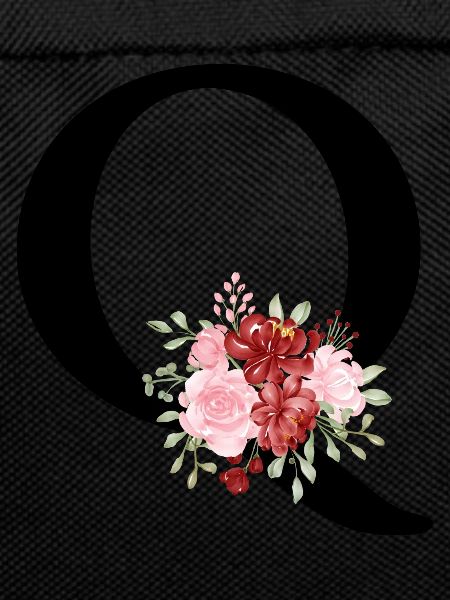 Red Floral Letter Q