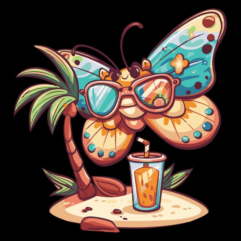 Butterfly Summer Beach Vacation