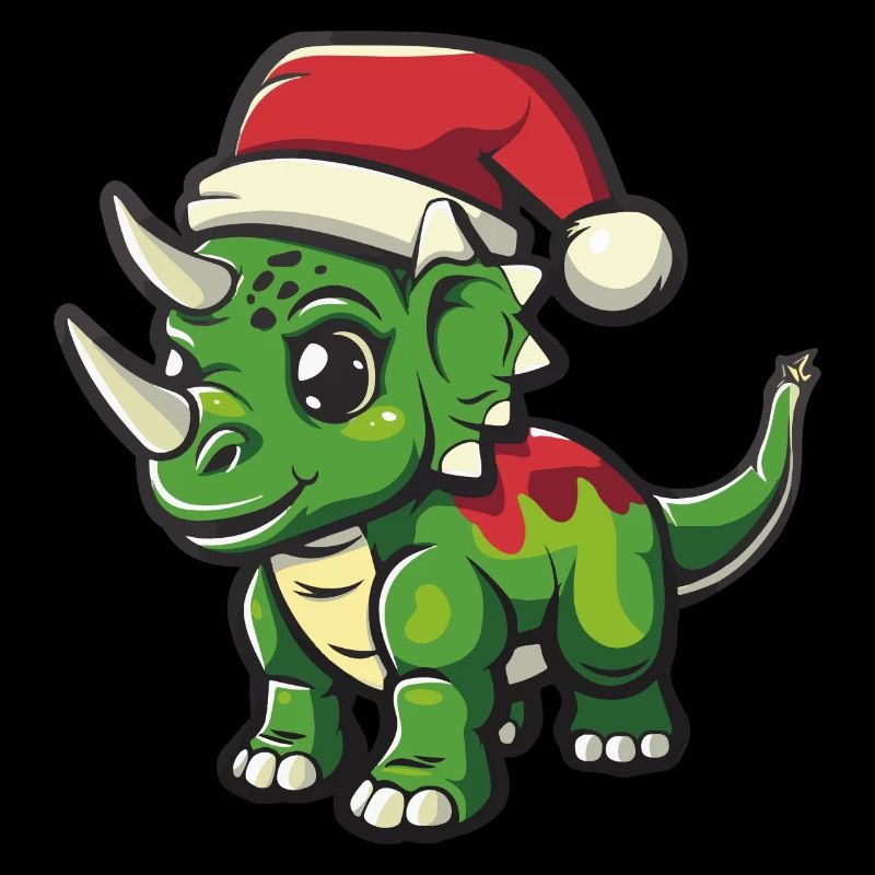 Dinosaur triceratops Christmas