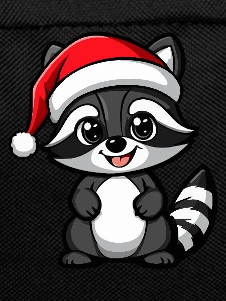 Raccoon Christmas Cute