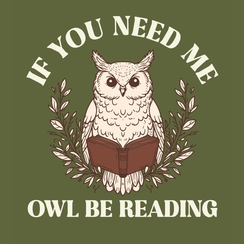 Wenn Du Mich Suchst, Eule Mit Buch