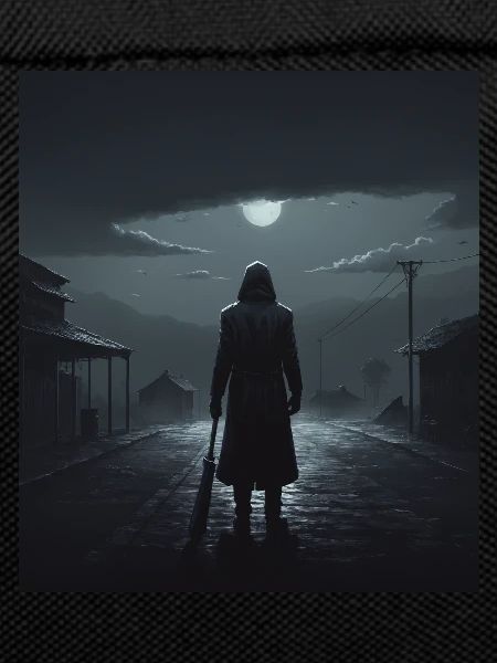 Mysterious figure at night