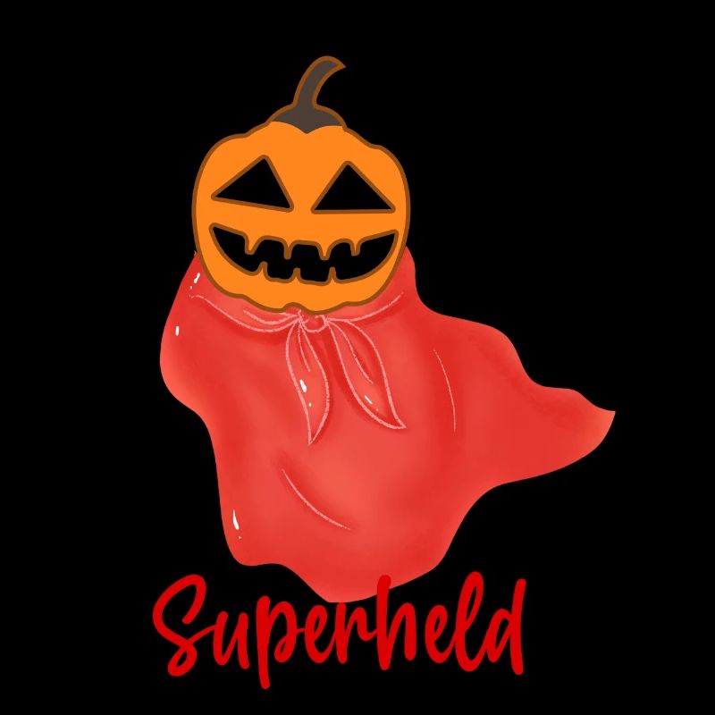 superheld, helloween,kürbis,umhang,held