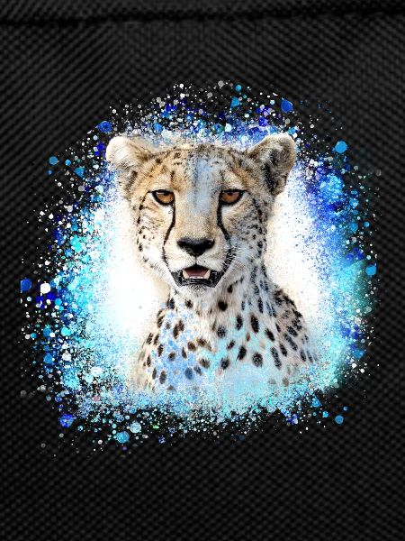 leopard, cat, wildcat, graffiti, painting,blue