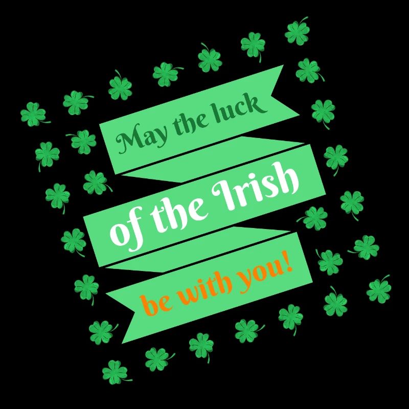 Bannière de la Saint-Patrick Bonheur Trèfle Feuilles vertes