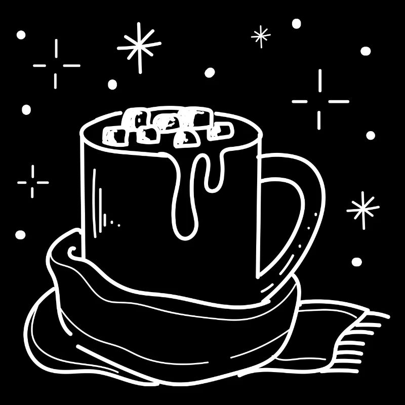 Chocolat chaud, journées d'hiver confortables,