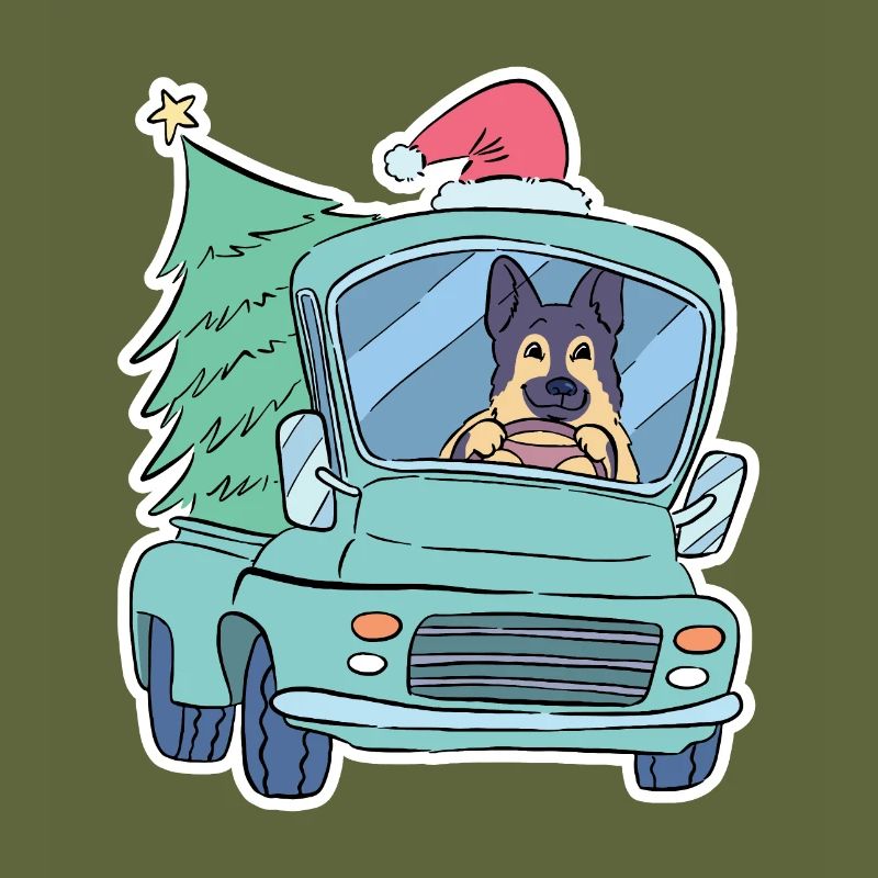 Christmas german shepherd christmas tree