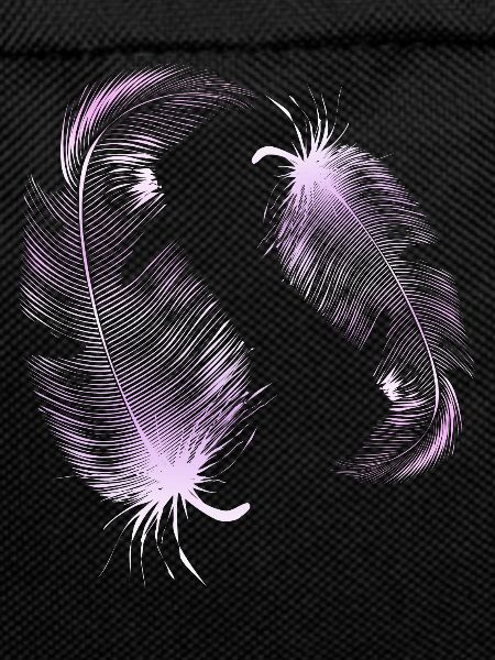 2 pink feathers