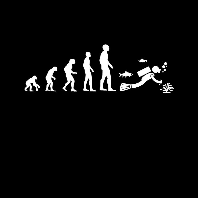 t Shirt evolution tauchen Humor taucher mann