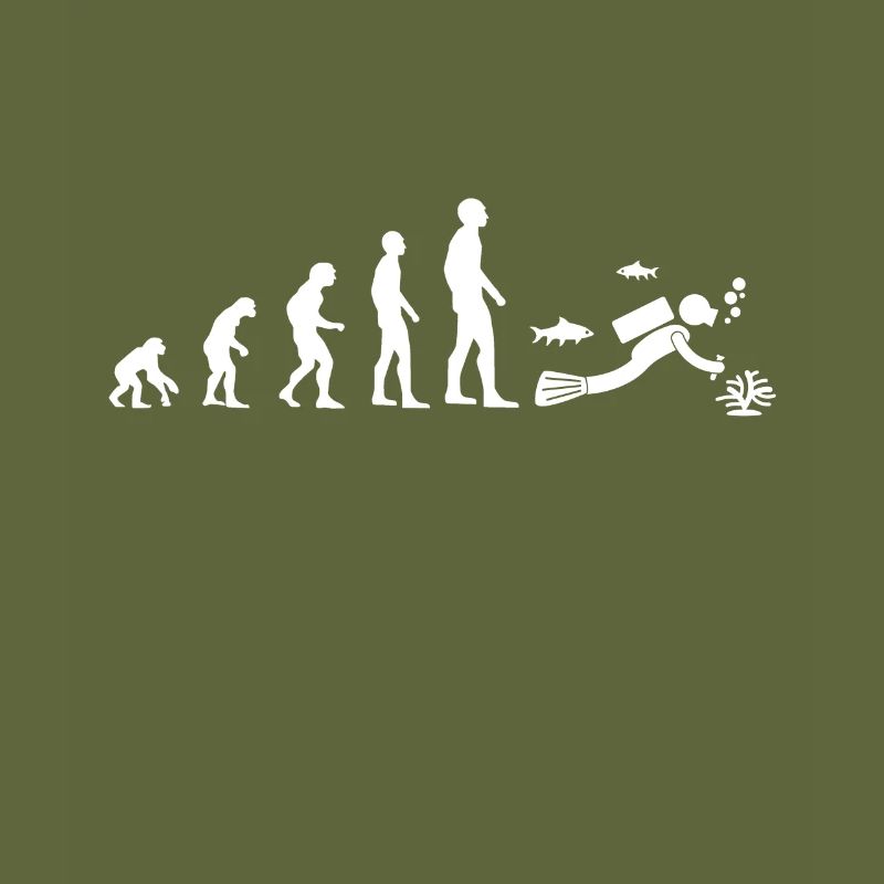 t Shirt evolution tauchen Humor taucher mann