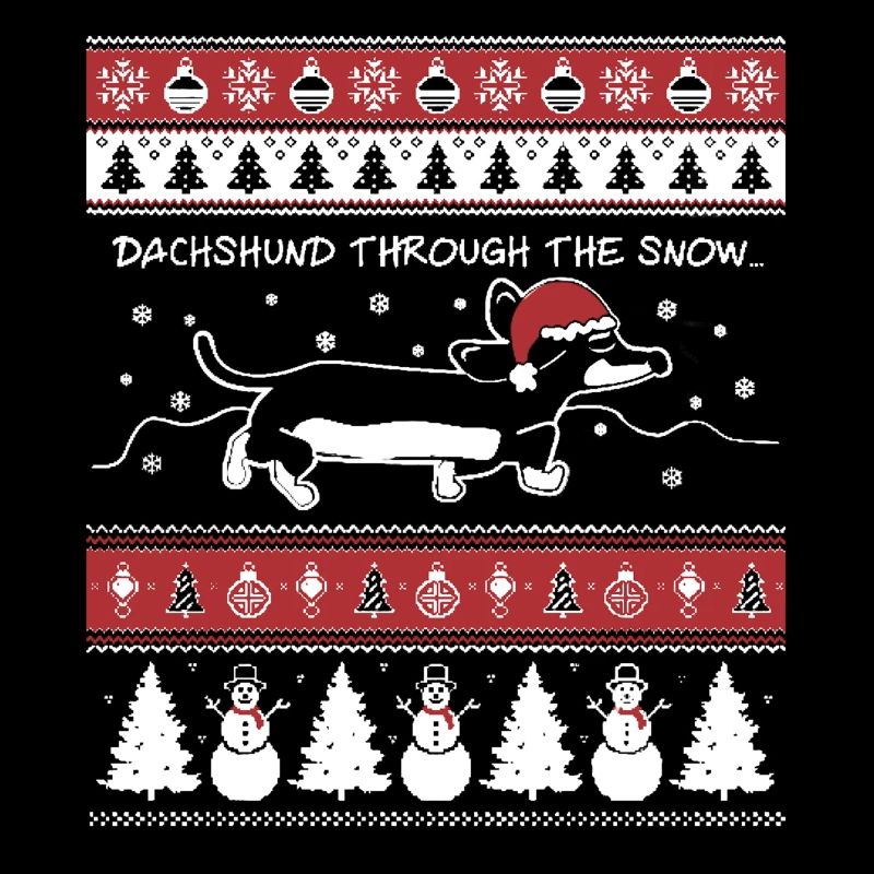 Dachshund Noël Ugly Pull de Noël
