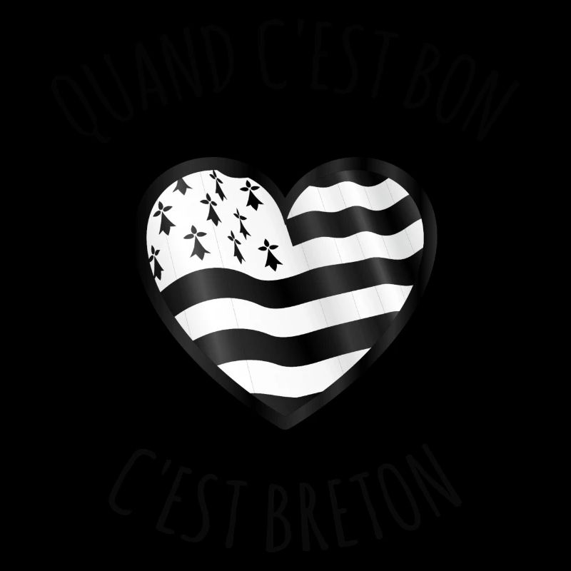 Tshirt drapeau breton quand c'est bon c'est breton