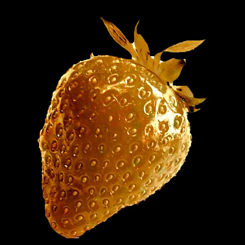Strawberry, gold,popart, art,artwork,metallic