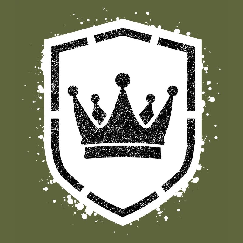 Sponge stencil Crown inside shild
