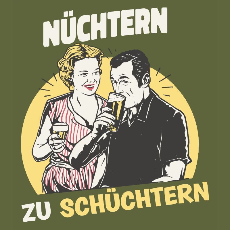 Nüchtern zu schüchtern Biertrinker Alkohol Mann