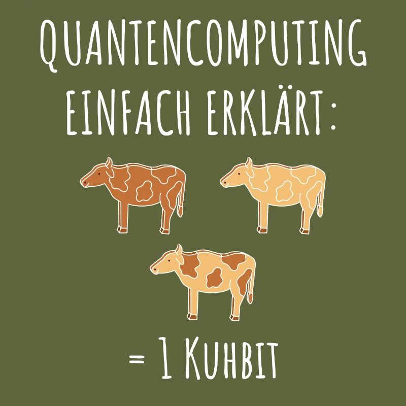 Quantencomputing mit Kühen Lustig Geschenk Kuhbit