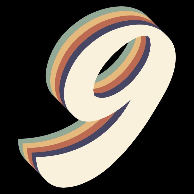 9e anniversaire vintage