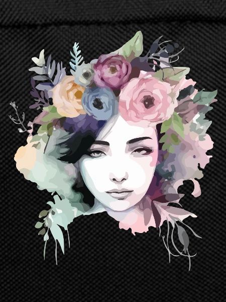 Woman with flowers