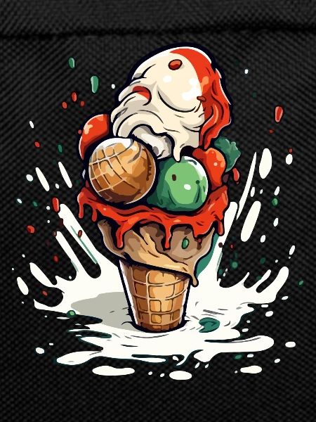 Heidelbeer-Pistazien-Vanille-Eiswaffel
