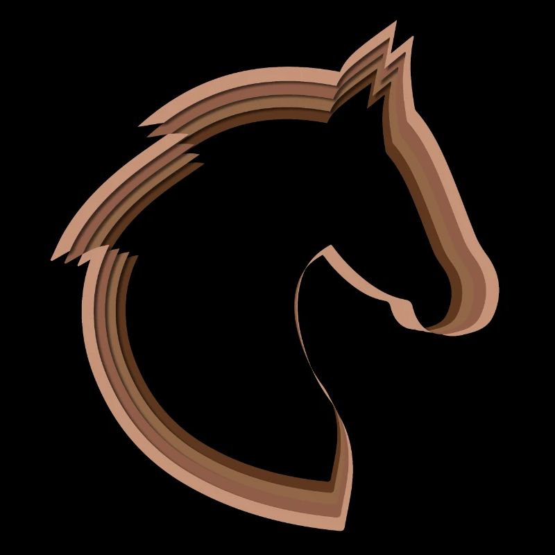 Scherenschnitt-Pferd