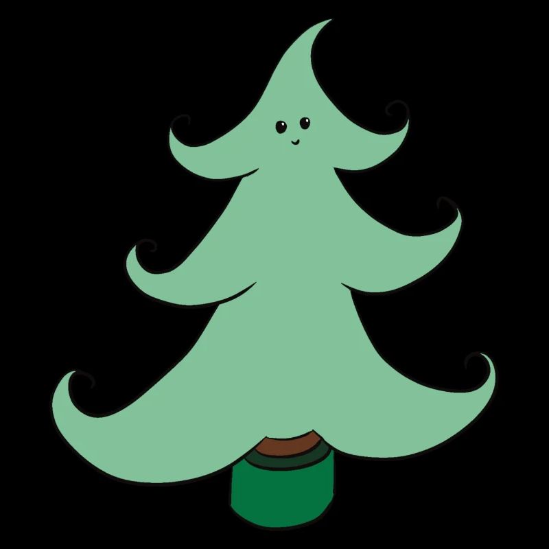 Christmas tree, cute with a smile