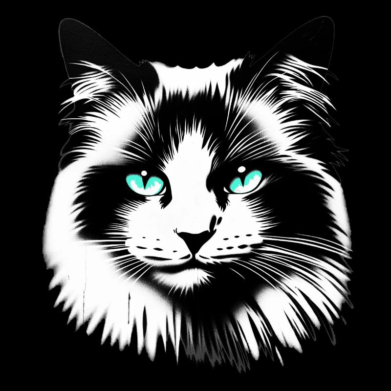 Visage de chat sympathique