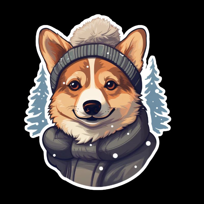 Welsh Corgi avec chapeau et veste
