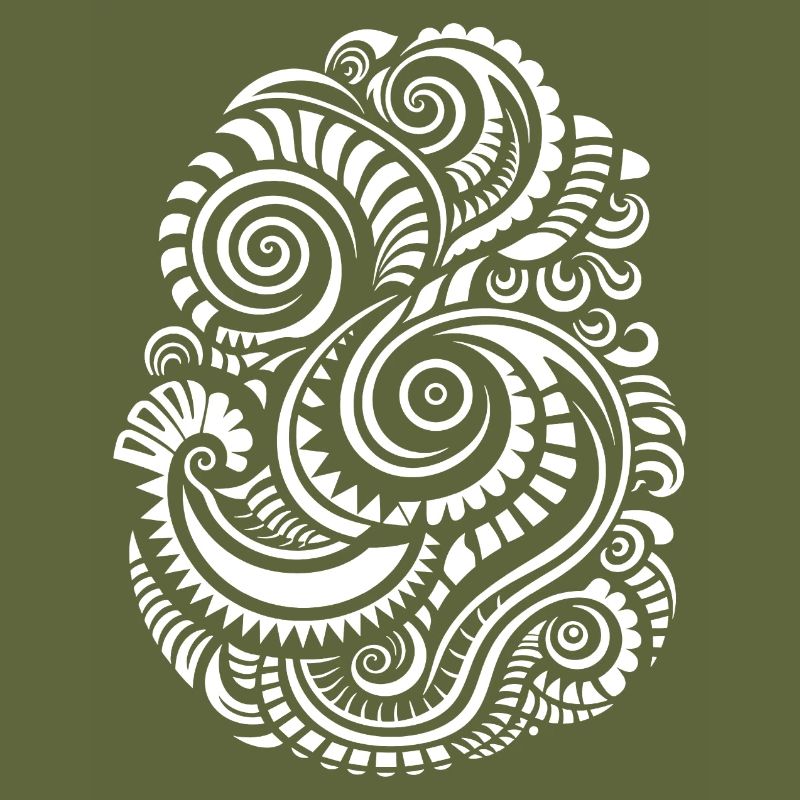 Expressive Maori Tattoo Art - Wave Pattern