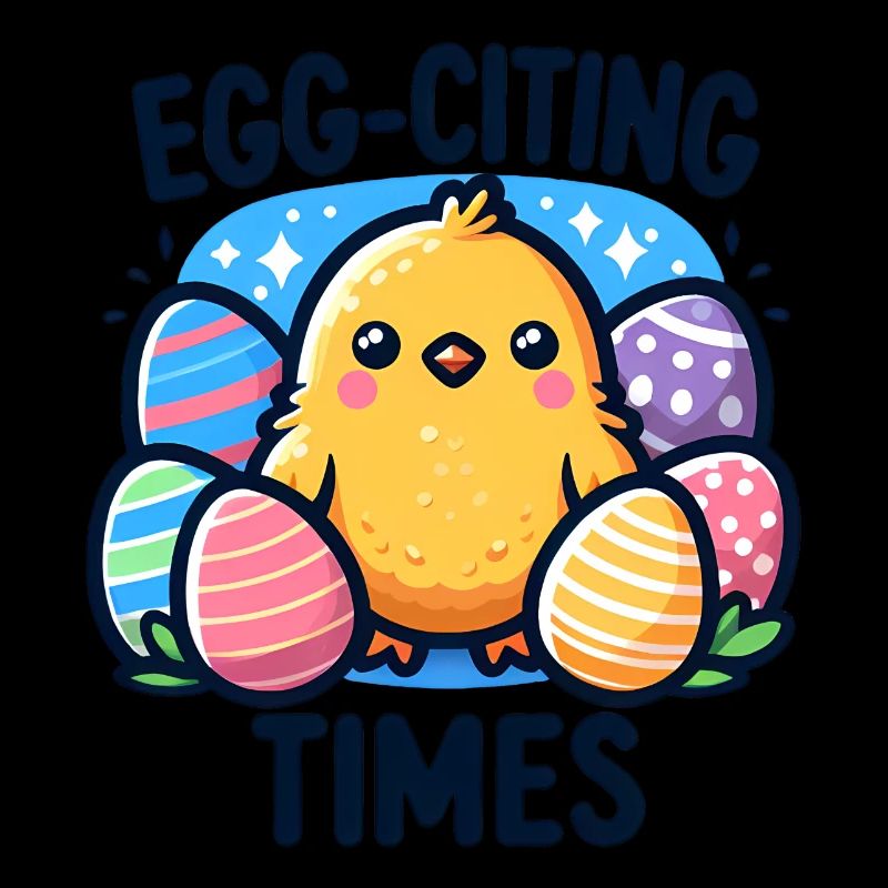 Funny Easter design - Egg-citing times