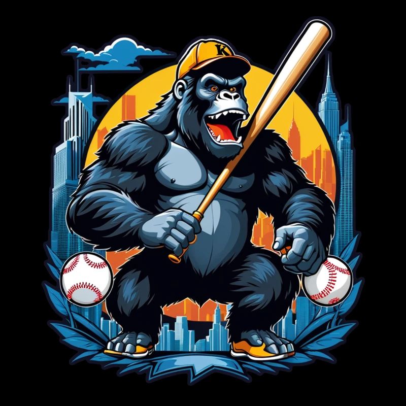 Gorilla with Gold Chain