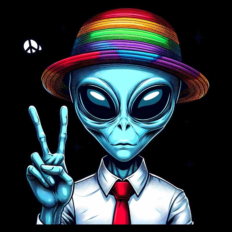Alien zeigt Peace