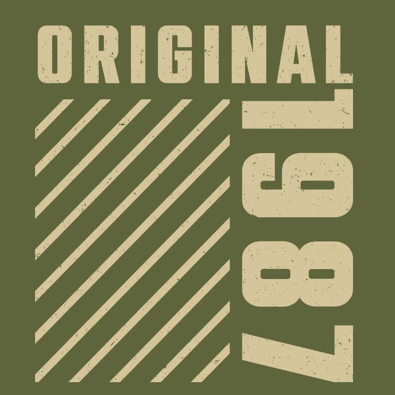 Original 1987 Authentic 1987 Vintage Bursdag