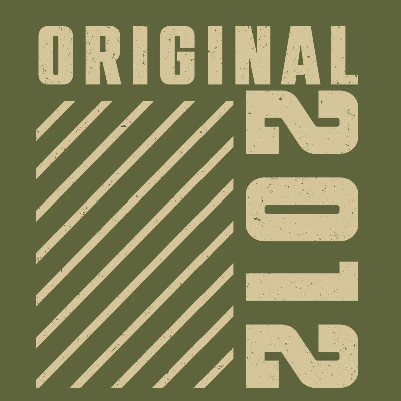 Original 2012 Authentic 2012 Vintage Bursdag