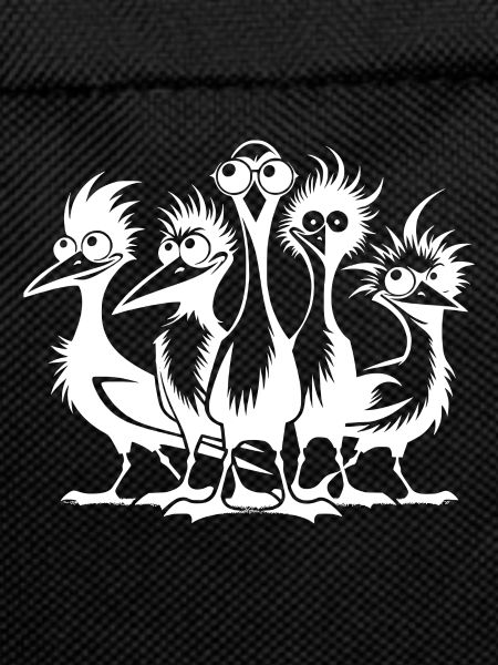 Crazy funny bird group