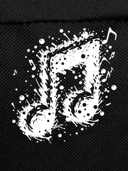 Swinging Music Note Splash Tattoo