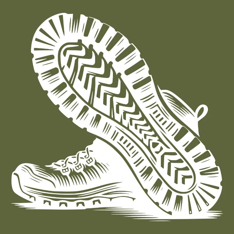 Hiking boots with deep tread