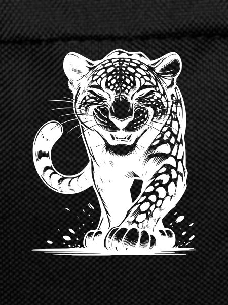 Cunning leopard hunting with spots