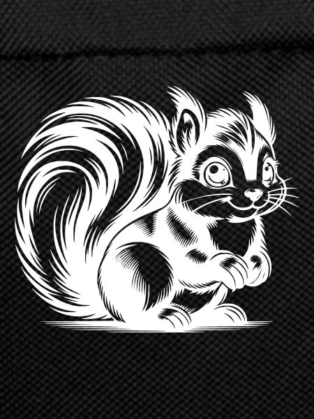 Little Cute Squirrel Pencil Drawing
