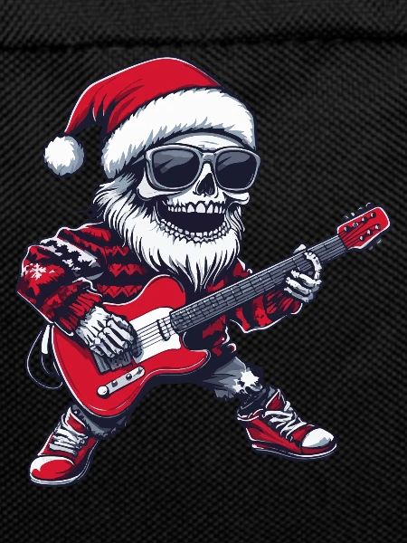 Skeleton Santa Christmas Guitar