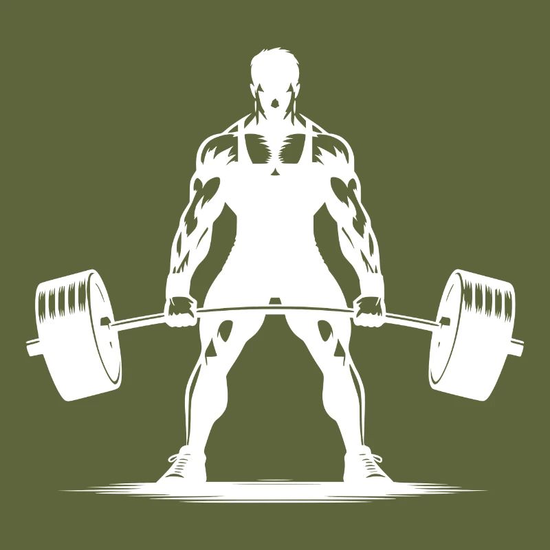 Ambitious athlete with barbell
