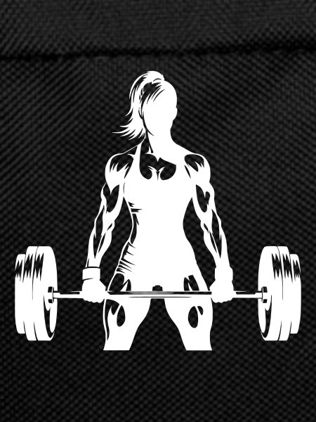 Ambitious athlete with barbell