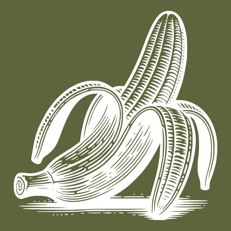 Striptease Banana Drawing Ink Style