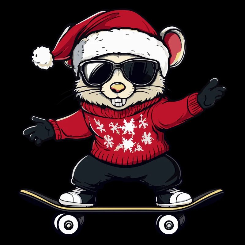 Souris Noël Drôle
