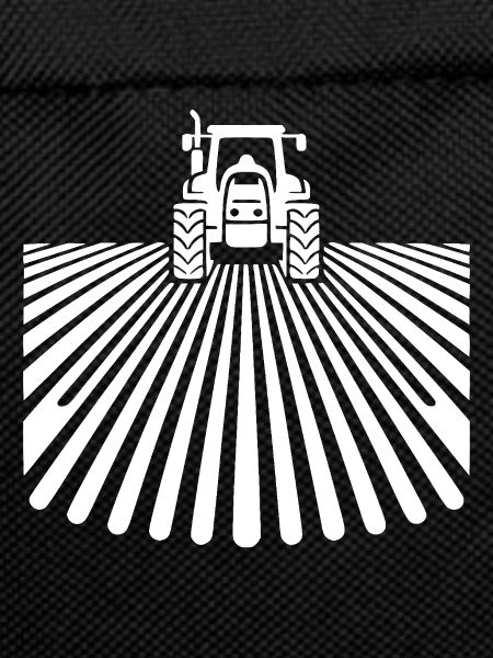 Agricultural logo with tractor