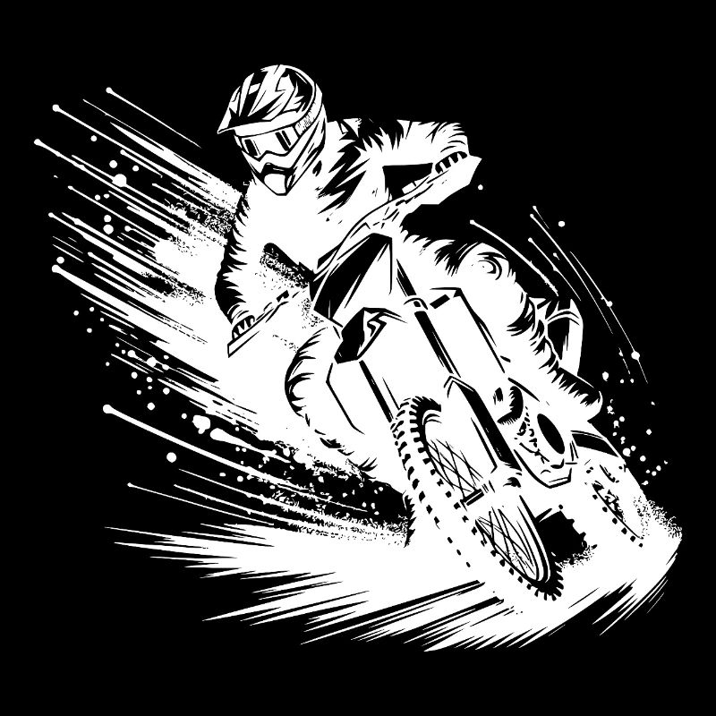 Enduro rider with power and speed