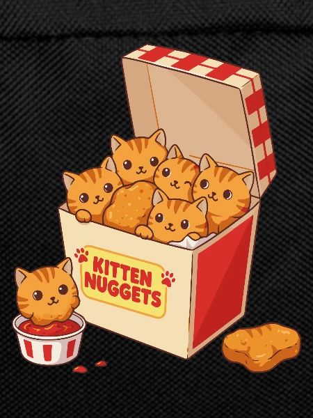 Kitten Nuggets Fast Food Cat