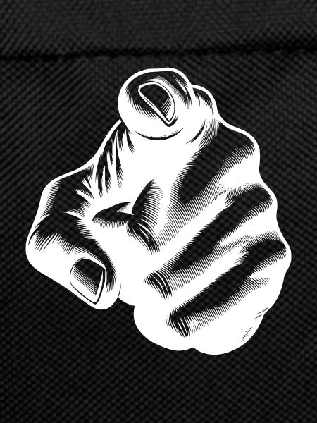 Blickfang Zeigefinger als Handgeste